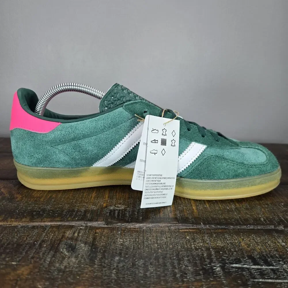 NEW adidas Gazelle Indoor Womens Size 10.5 Lifestyle Shoes Green Pink IG5929